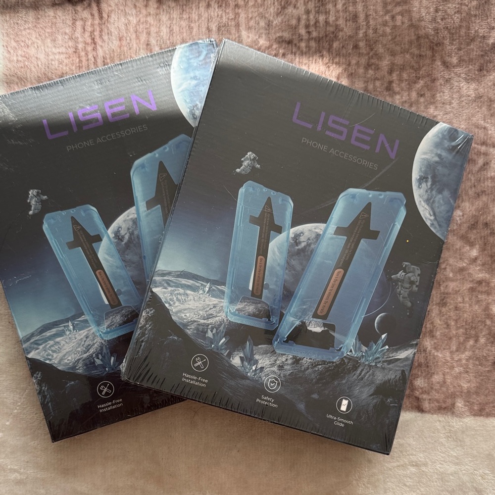 LISEN Phone Accessories in Black and Blue screen protector iPhone 14pro \15/16